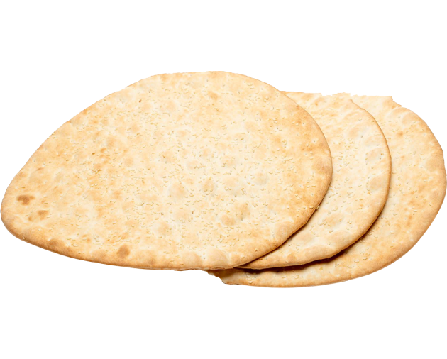Round Cracker Bread White with Sesame Seed