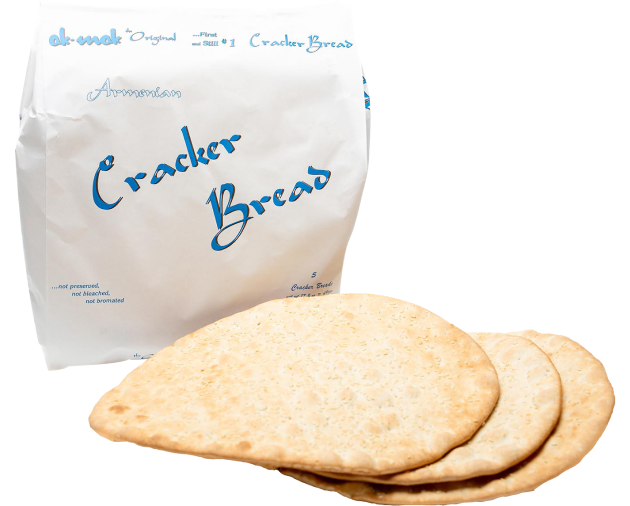 Round Cracker Bread White with Sesame Seed